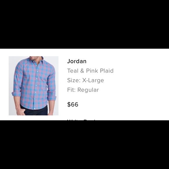 UNTUCKit blue and pink plaid XL - Picture 3 of 3